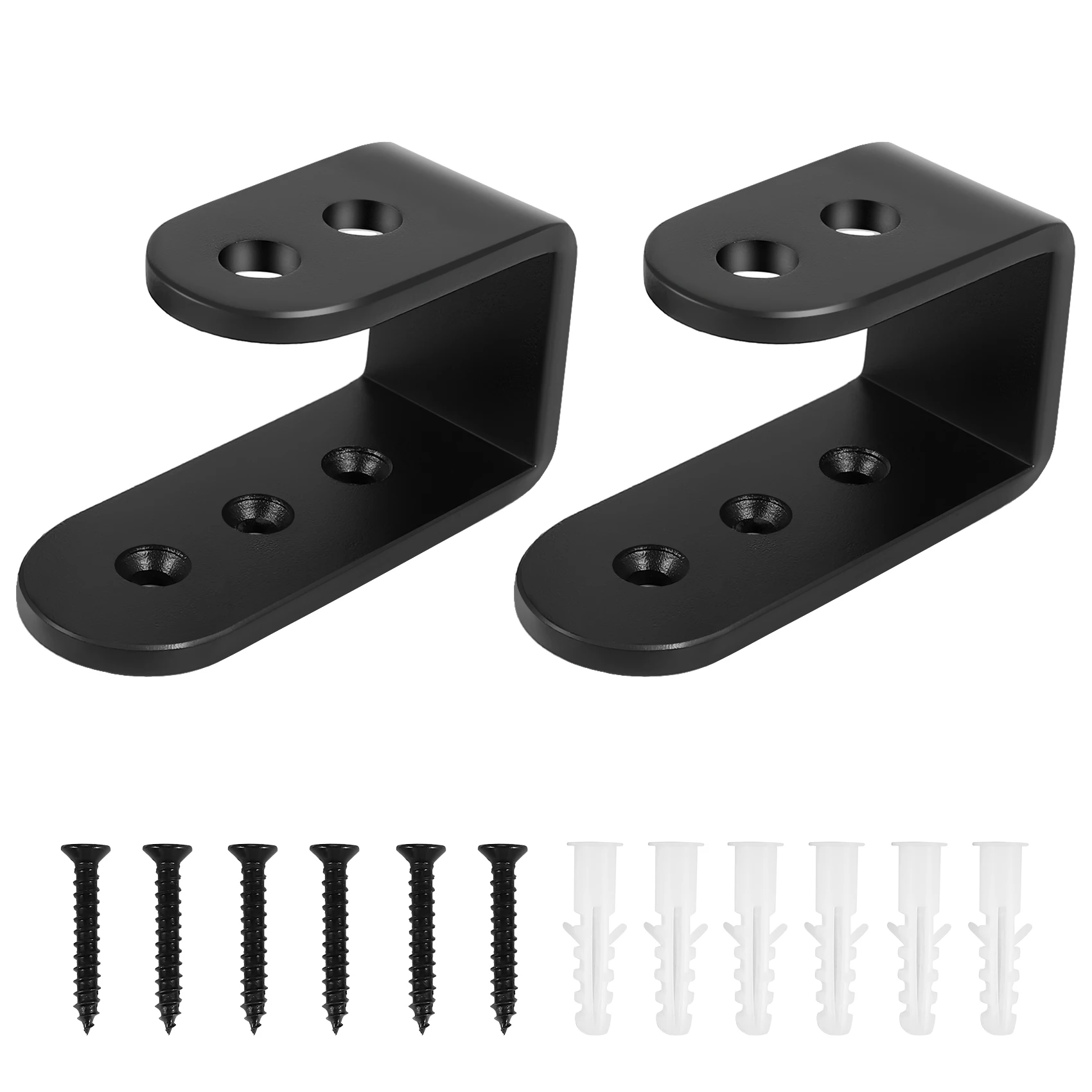 2 Pack Door U Brackets Open Bar Security Door Brackets for Home,Garage Door Reinforcement Fits 2X4 Boards