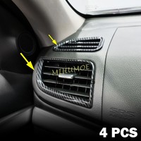 For 2016-2025 Mitsubishi Pajero Montero Sport MK3 Carbon Fiber Center Console Side Air Vent Cover Trim 2024 2023 2022 2021 2020