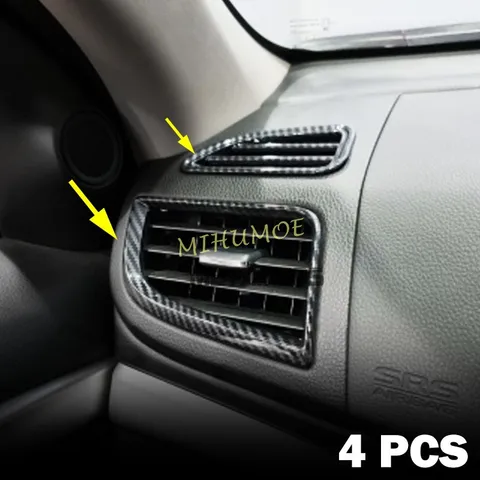 Для Mitsubishi Pajero Montero Sport MK3 2016-2025 гг., накладка на боковое вентиляционное отверстие центральной консоли из углеродного волокна 2024 2023 2022 2021 2020