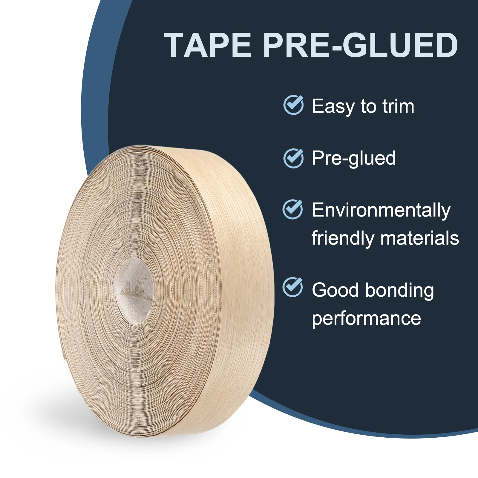 75 Meters Edge Banding Wood Veneer Tape 51/76mm Wide Pre-glued Flexible Plywood Edging for Cabinet Repair Furniture Restoration