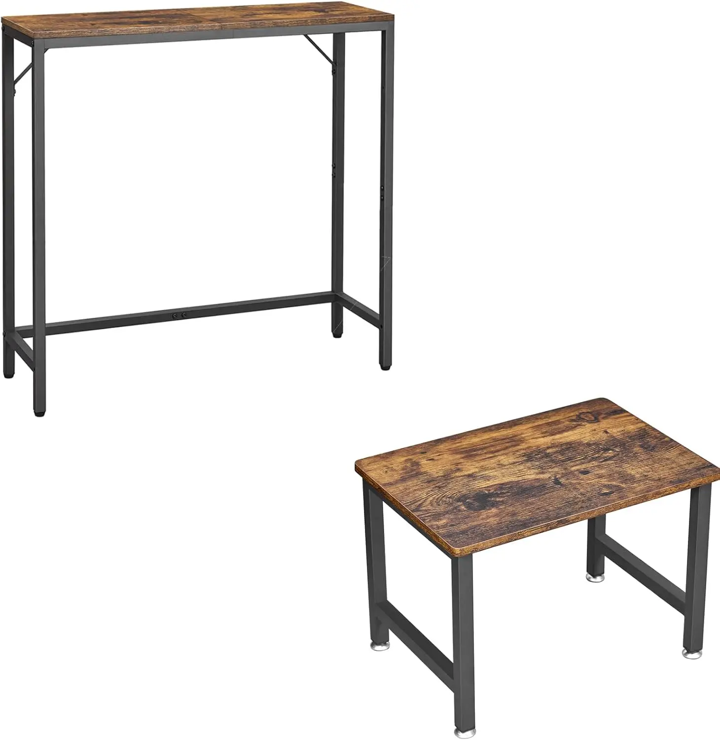 Meja konsol sempit dengan 2 Bar dukungan dan bundel dudukan Printer Desktop, meja pintu masuk tipis, meja Sofa kecil, industri