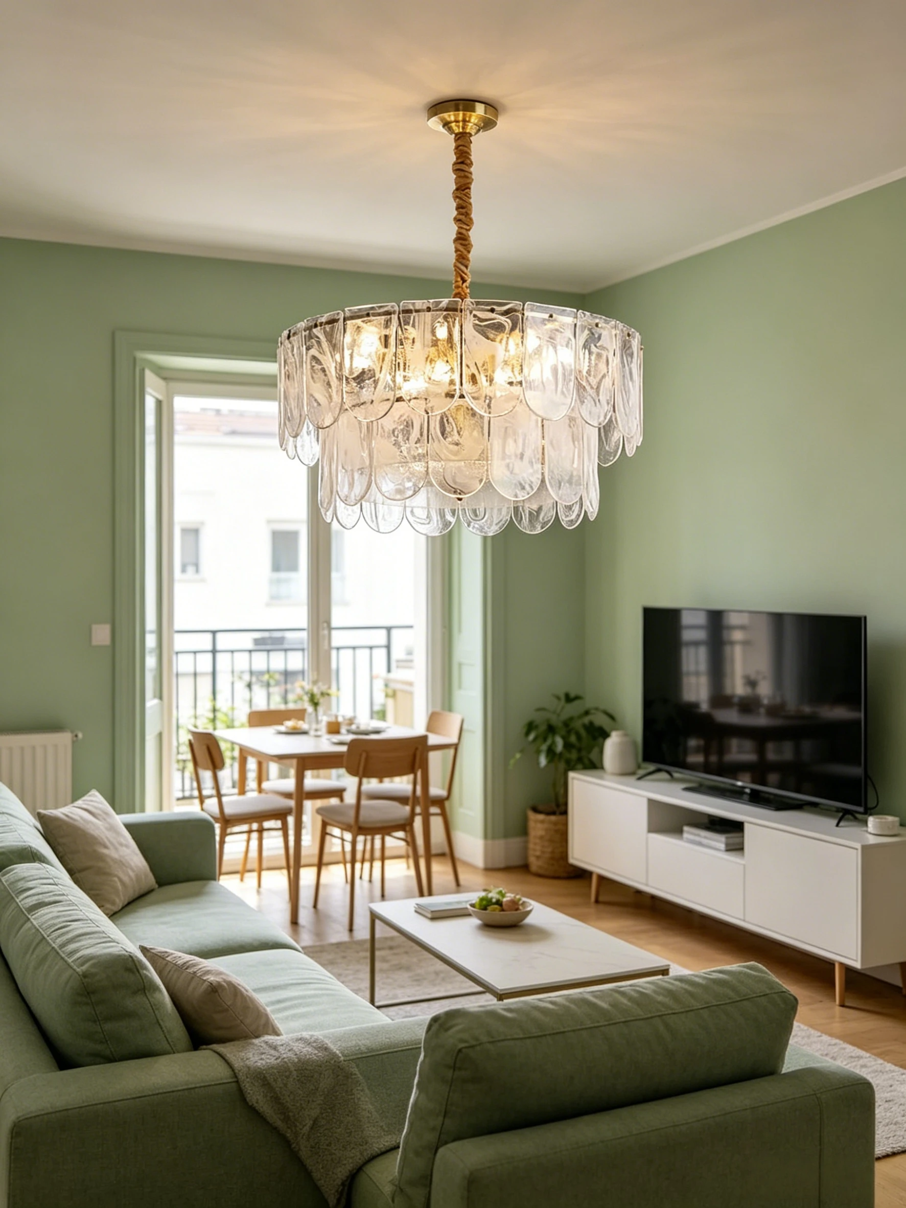 2026 Clear White Cloud Series Glass E14 Dimmable Led 1224 Chandelier Lighting Lustre Suspension Luminaire Lampen For Dining Room