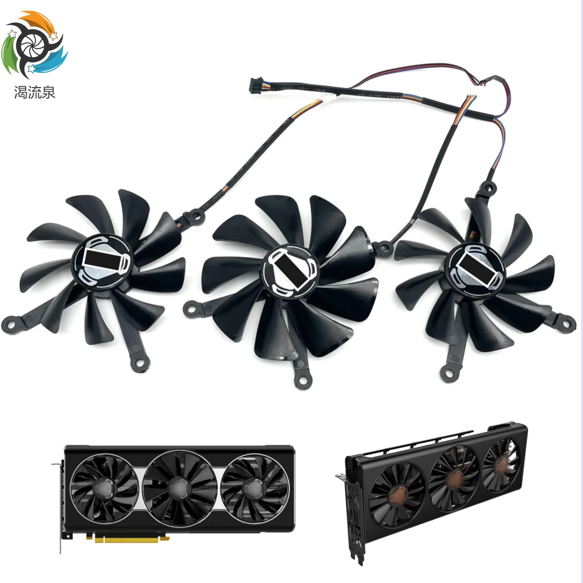 New CF9015H12S CF1015H12S 4Pin Cooling Fan For XFX Radeon RX 5700 XT THICC III Ultra RX 5600 XT X3 Graphic Cards Cooler Fan