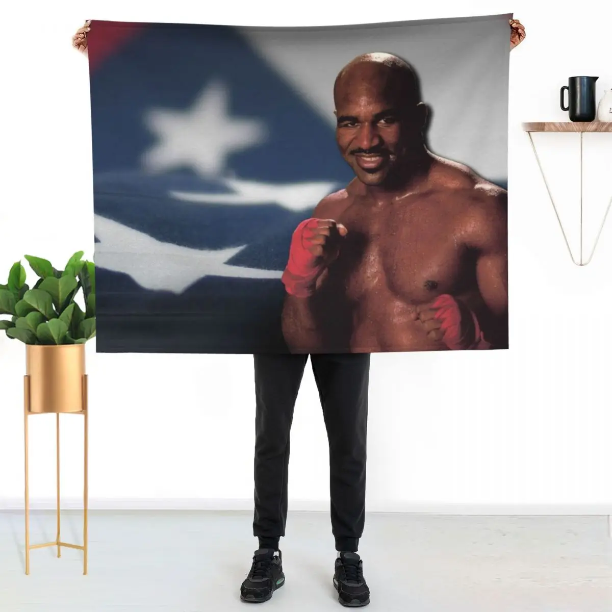

evander holyfield 90 Throw Blanket Multi Use Warm Blanket for Living Room Bedroom