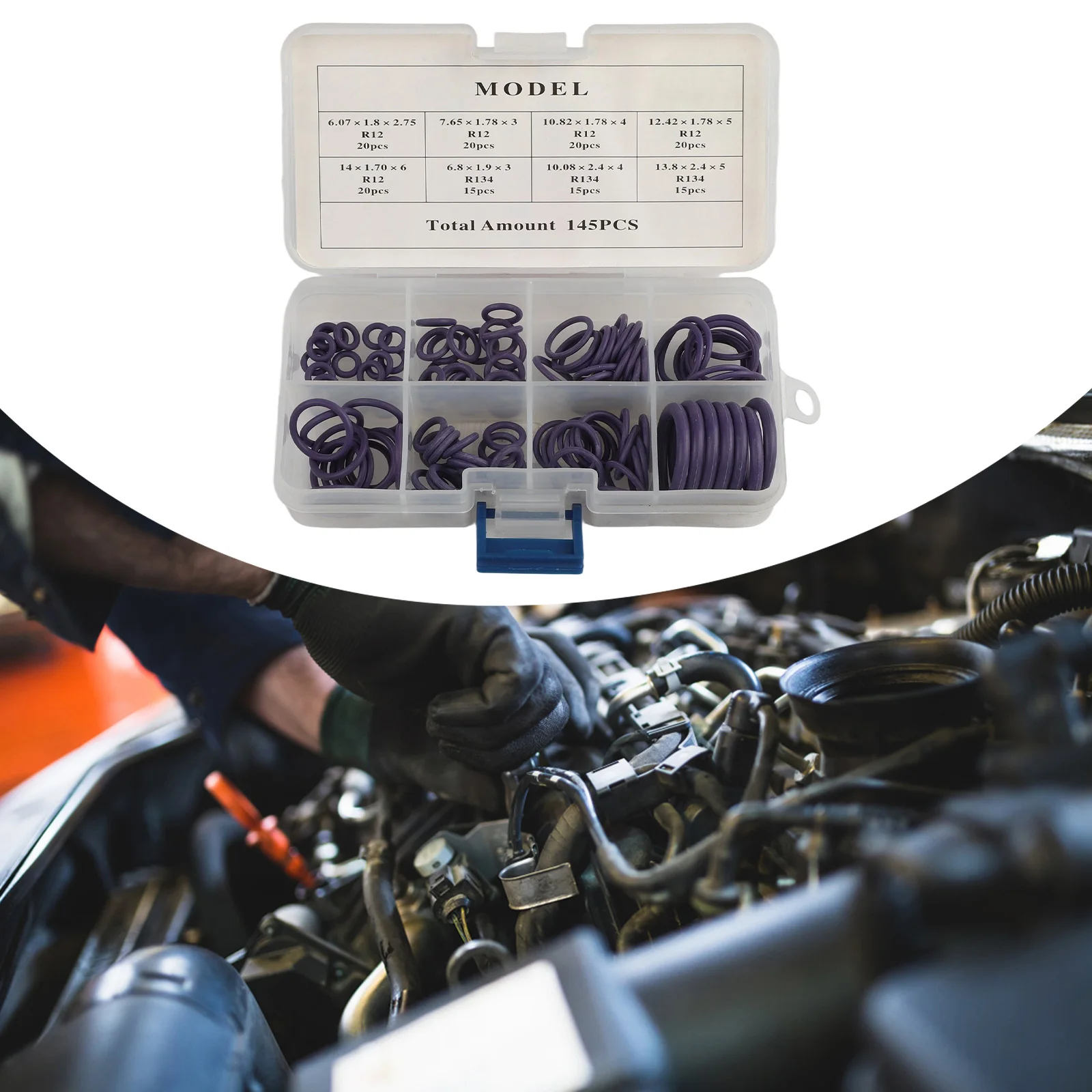 

Car Maintenance 8 Different Sizes Air Conditioning Sealing Automotive Air Conditioning Seal Accessory Effective Sealing