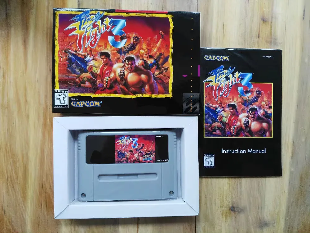 เกม 16 บิต ** ไฟนอลไฟท์ 3 (เวอร์ชัน PAL!!) กล่อง+คู่มือ+ตลับหมึก!! )