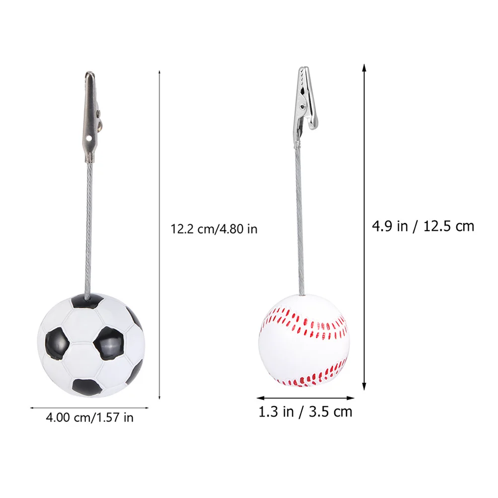 6 قطعة قاعدة الكرة مذكرة كليب الراتنج المواد المعدنية حامل صور الطاولة للصور ملاحظات بطاقات منظم سطح المكتب لوازم الحفلات