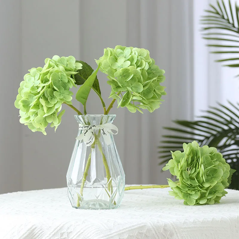 5Pc Moisturizing Artificial Hydrangea Flowers Latex Film Real Touch Hydrangea Home Decor Wedding Road Leads Fake Flowers Layout