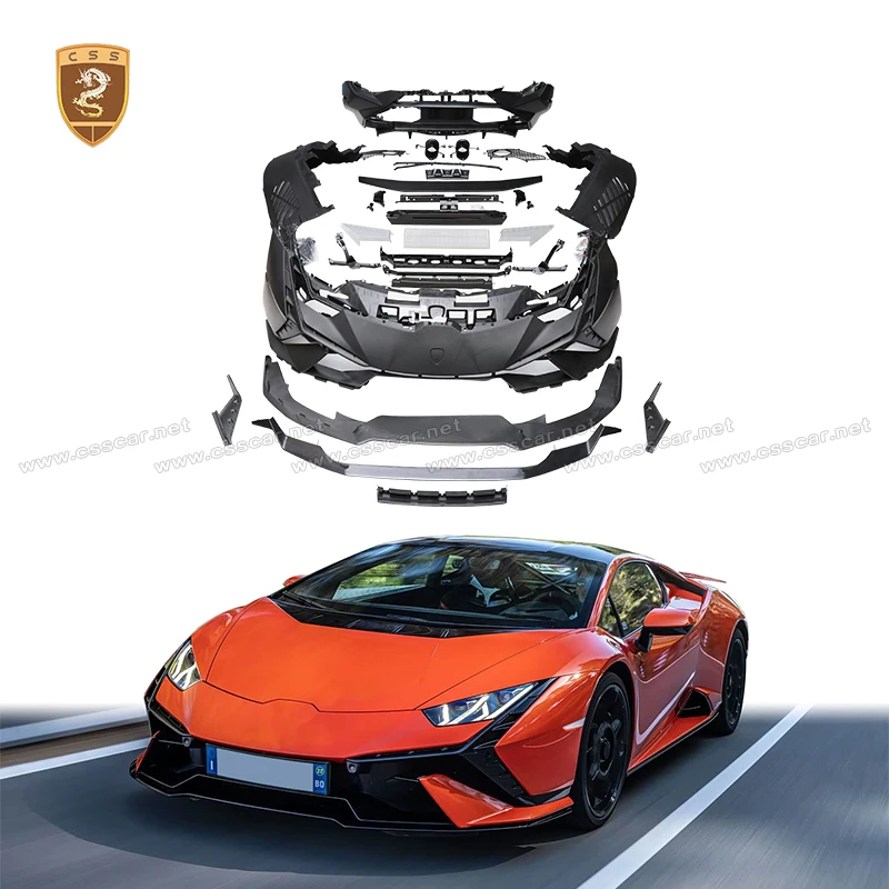 

PP Material Car Front Rear Bumper Lip Diffuser Protection Guard Surrounding Assembly For Huracan/LP580/LP610/LP640 tecni Style