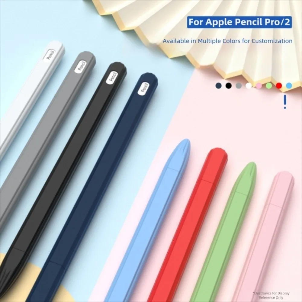 مقلمة سيليكون للكمبيوتر اللوحي مقاومة للصدمات ومقاومة للماء وغطاء قلم شاشة لمس مضاد للانزلاق ملون لقلم Apple Pro/2 #4