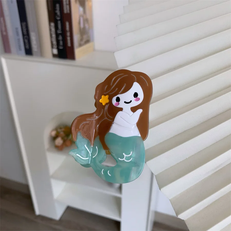 

Creativity Design Mermaid Shaped Hair Claw Clips Cute Acetate Hair Grab Clip Cute Hairpin Shark Accessories For Women