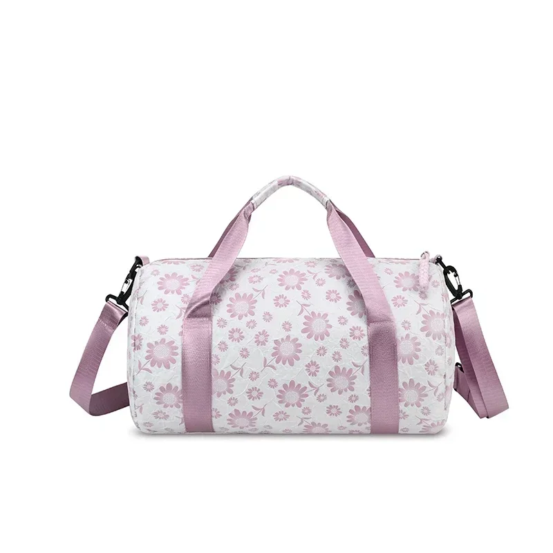 2024 New Flower Zipper Oxford Spinning Soft Fitness Preferred Travel Duffels Travel Bag Large Capacity Versatile Casual Handbag