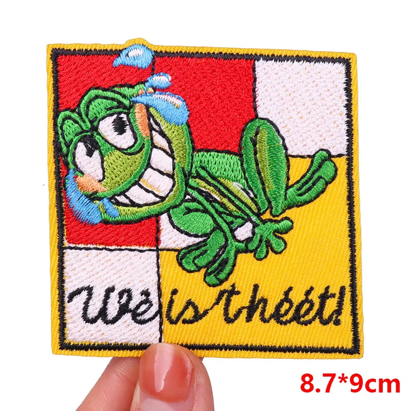 Oeteldonk embleem geborduurde patches DIY kikker patch carnaval voor Nederland patch ijzer op patches voor kleding naai patch badges