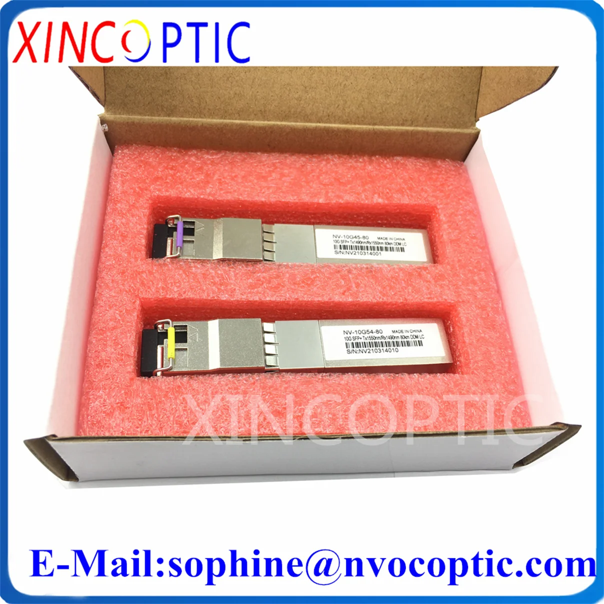 

Free Shipping 10G BIDI 80km 1490/1550nm LC Transceiver Singlemode Single Fiber