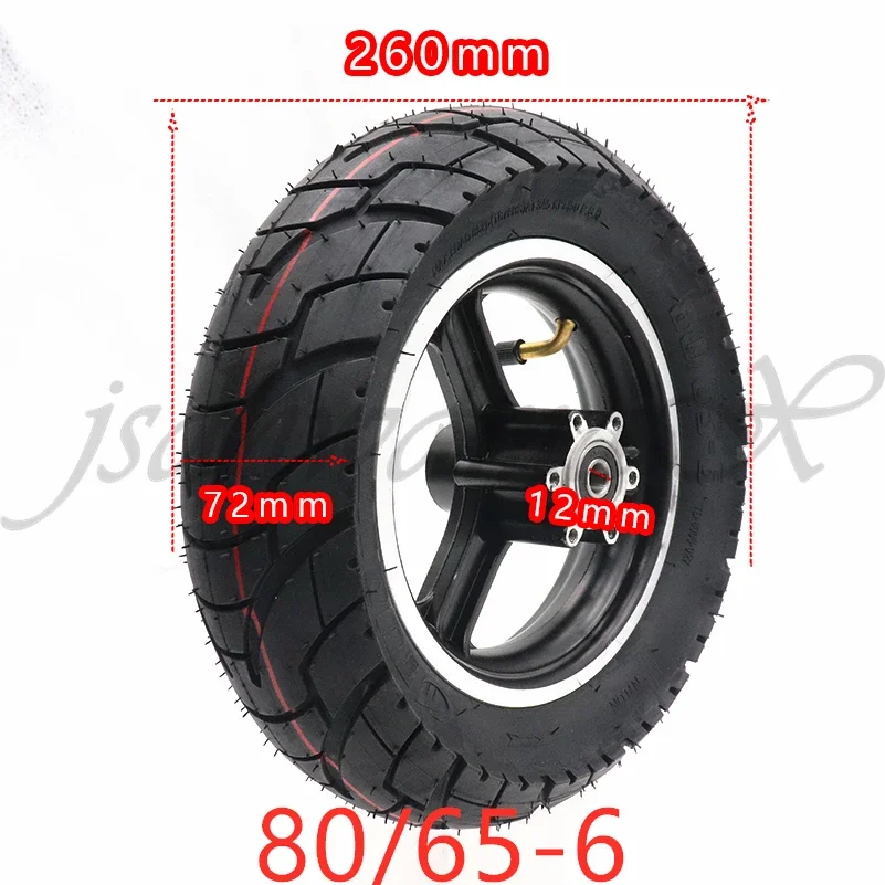 80/65-6 Tire 10x3.0 Tyre wheel with hub rim for 10 Inch Folding Electric Scooter ZERO 10X Dualtron KUGOO M4 Thickened Widened