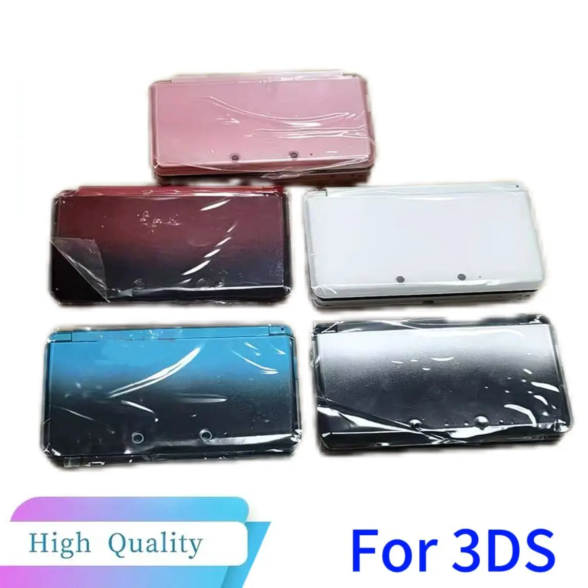 استبدال لوحدة تحكم ألعاب نينتندو 3DS غطاء كامل شل لغطاء وحدة التحكم نينتندو 3DS غمبد مع أزرار عدة مسامير