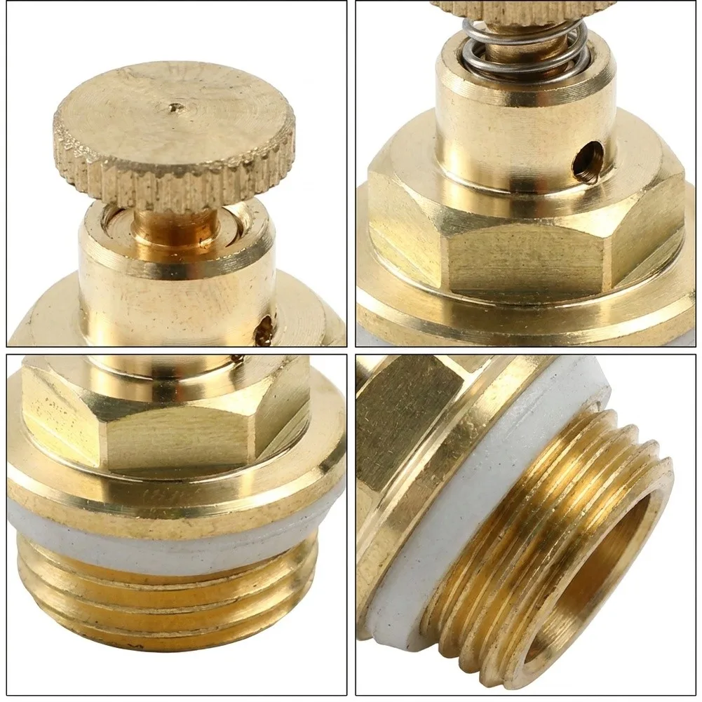 Brass Radiator For exhaust Head Cap for Floor Heating Systems Manual Air Venting to Reduce Noise and Improve Flow
