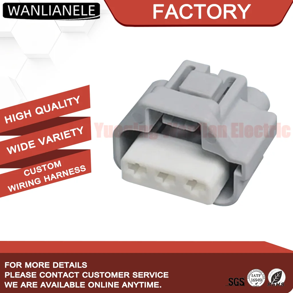 50 Sets 6189-0178 3 Way Waterproof Pigtail Kit for Toyota Reiz Camry Headlight DRL 20cm Pre-crimped Wires Female Connector