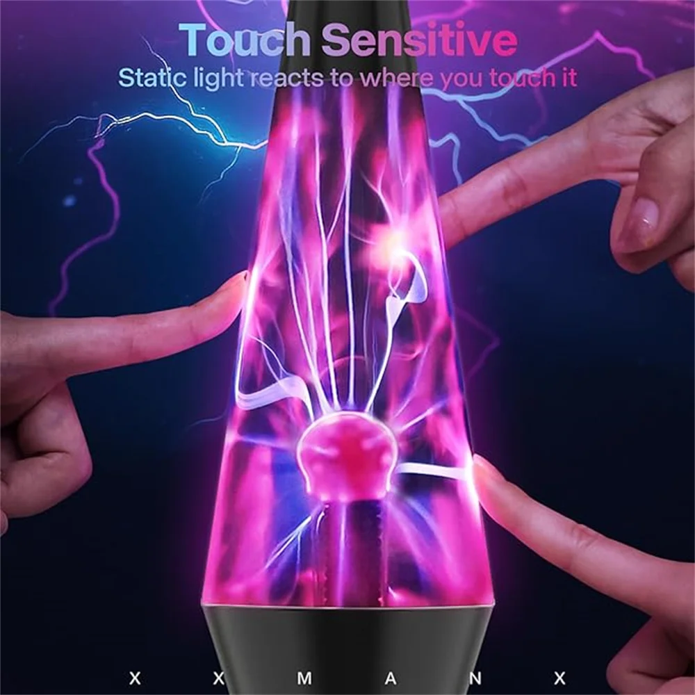 Touch & Geluid Gevoelige Statische Elektrische Bliksem Plasma Globe Nachtlamp, Wetenschap Geschenken Voor Feesten, Decoraties, Slaapkamer, Huis