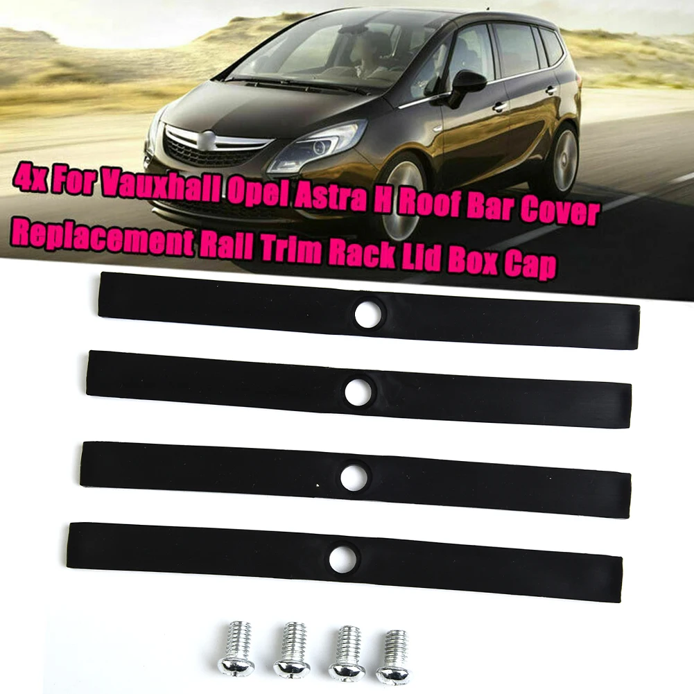 

Replacement Roof Rail Cover Trim Rack Set of 4 for Vauxhall For Opel For Astra H with Bolt Screws Hex Head 5/32 Roof Rack Fixing