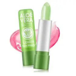 1pcs Waterproof Color Changing Lipstick Long Lasting Aloe Vera Lipstick Moisturizing Color Nourishing Lip Balm for women