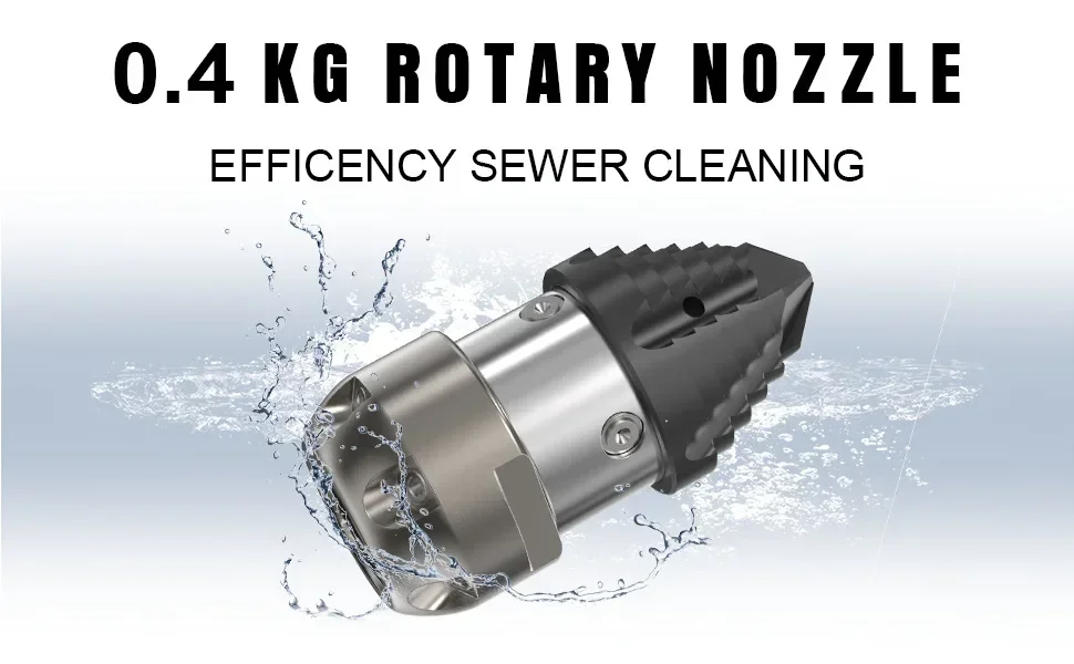1/2 female efficiently ESEWER CLEANING ROTARY NOZZLE 0.4kg Rotating Pipe Cleaning Nozzle