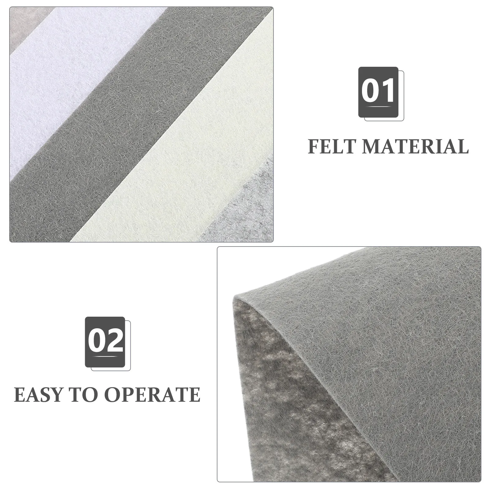 

18Pcs DIY Sewing Fabric Bundle Solid Color Felt Sheets for Crafts Quilting Scrapbooking Bag Making Holiday Decorations