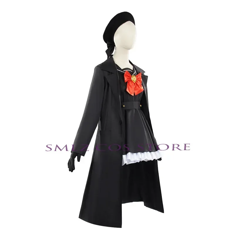 Uniforme scolaire du professeur niyFurnished pour femme, jeu de cosplay, archive bleue, Gelgirl, robe, manteau, chapeau, ensemble ultraviolet, tenue de fête d'Halloween