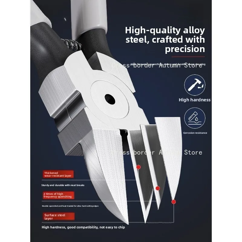 High Hardness Diagonal Cutting Pliers Special Side Cutter Nippers for Gold Silver Jewelry Ring Metal Cutting Hand Tool