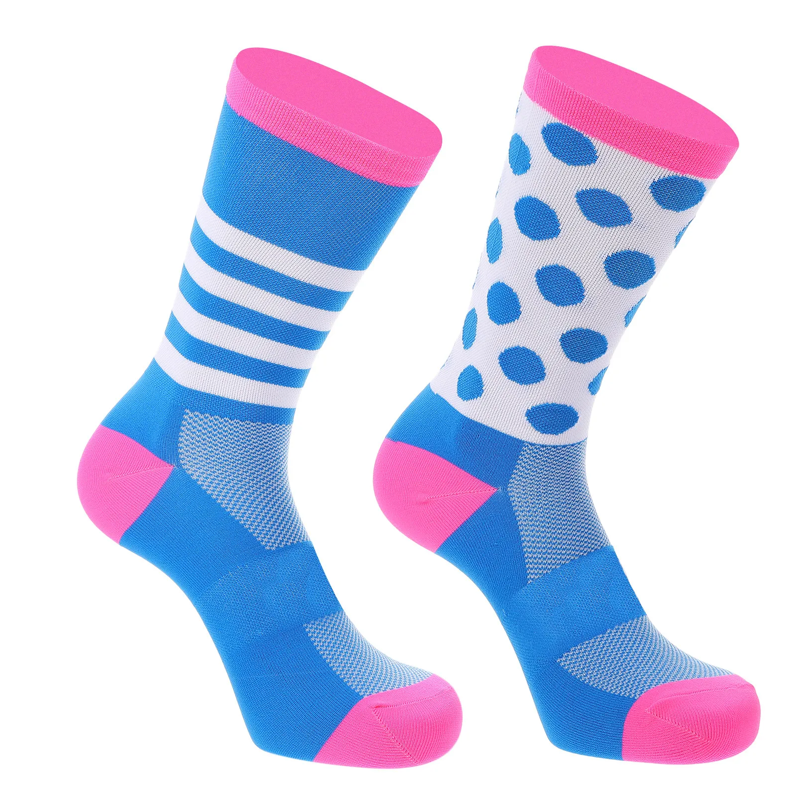 

1Pair Stylish Nylon Breathable Running Socks Mid-Stocking for Basketball Races Long Runs Summer Spring Sports Training