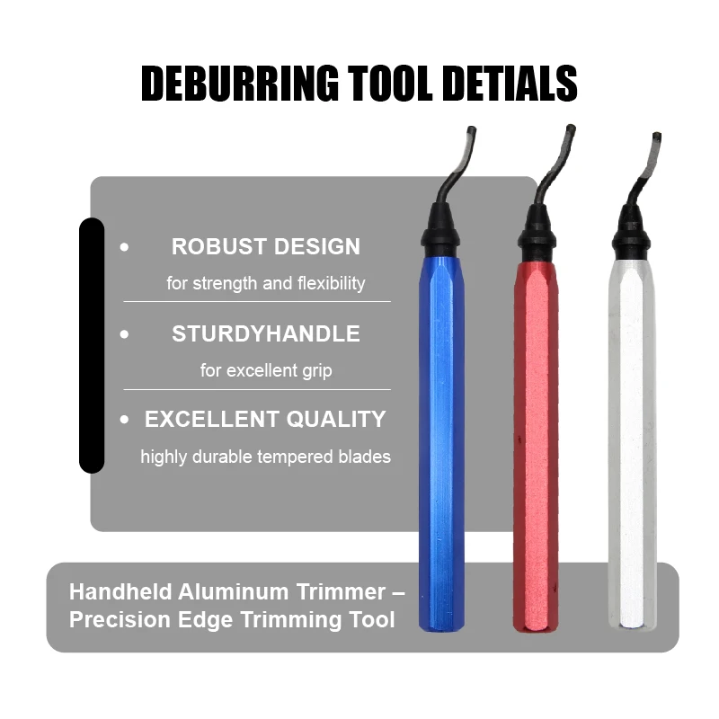 Aluminium-Trimmesser, Handgehaltenes Metall- und Kunststoff-Entgratungswerkzeug, Kantenabschrägung, Innenloch-Schaber, Kantenentferner – Detail 4