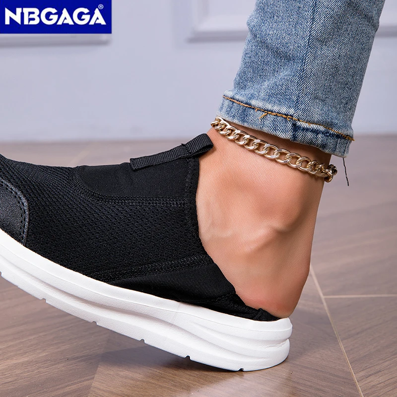 المرأة الكلاسيكية الراحة الانزلاق على المتسكعون تنفس عارضة مبركن حذاء مسطح للسيدات المشي حجم كبير 36-43 #5