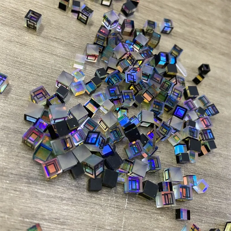 10PCS Lens 4.5x4.5x4.5mm Cross Combiner Splitter X-Cube Optical Glass Prism For DIY Lenses Items are Defective