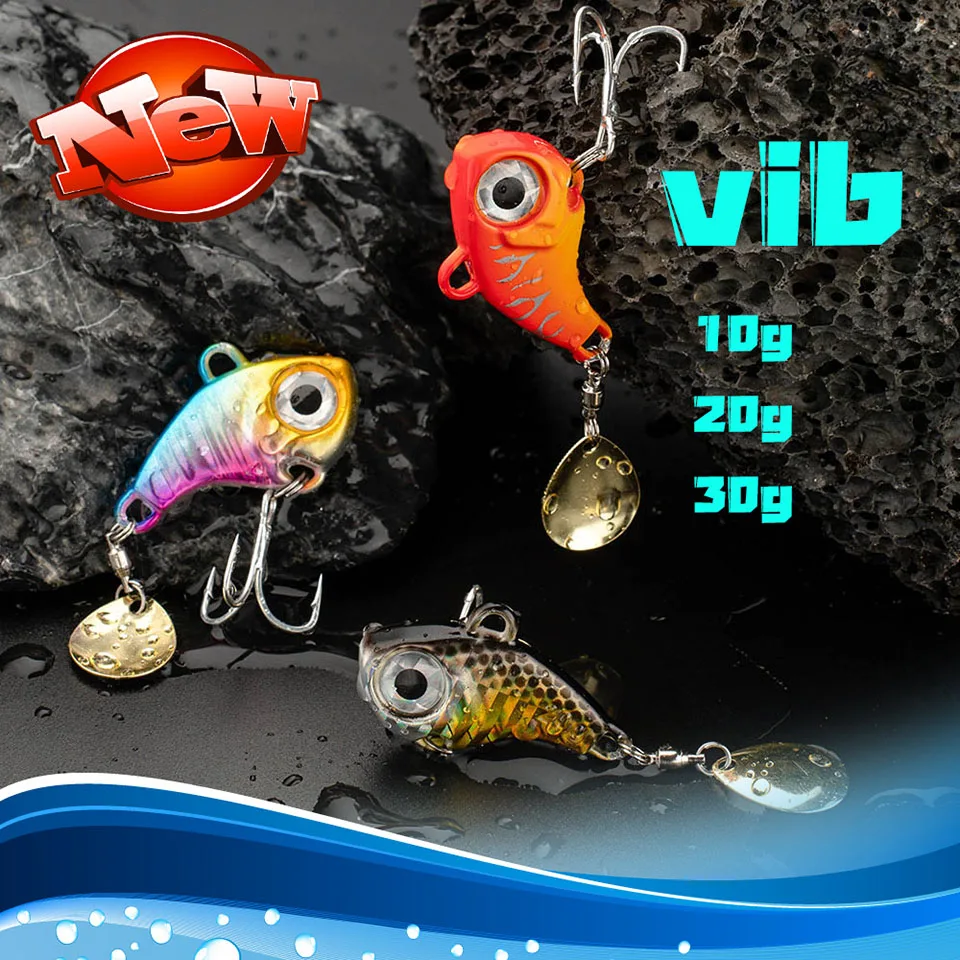 WALK FISH 10g 20g 30g VIB Tail Spinning Balance Rotating Metal Jig Vibration Bait Spinner Spoon New Fishing Tackle Sinking Lure image 5