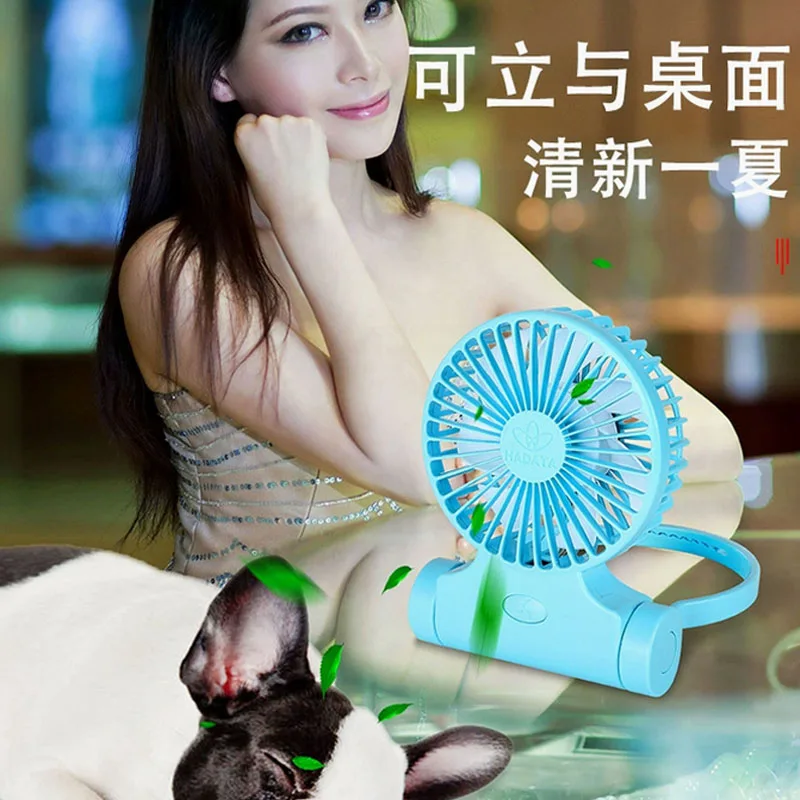 Handheld Fan Portable USB Rechargeable Fans Desk with Base Small Cooler Outdoor Sling Mini Fan