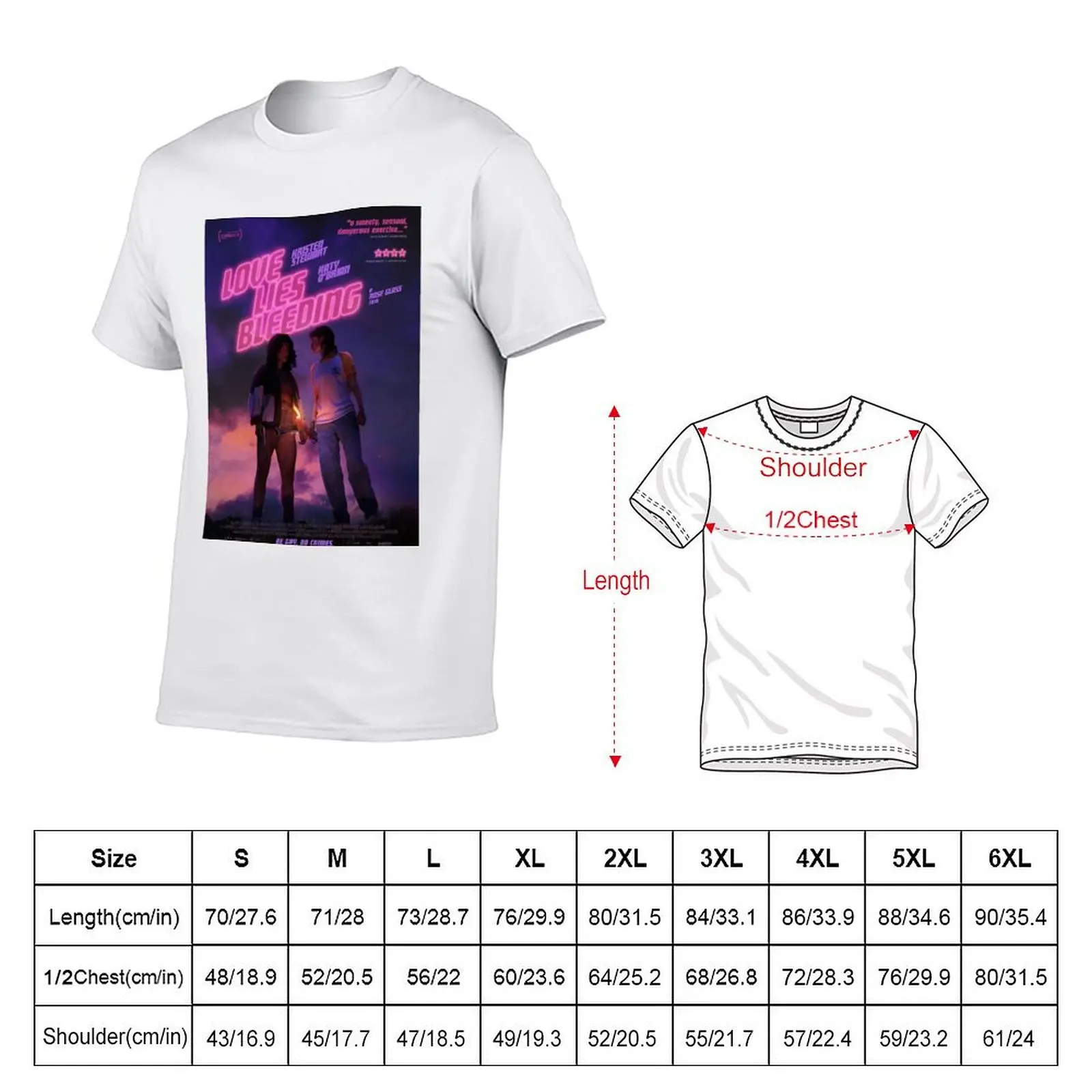 Love Lies Bleeding Poster T-Shirt Casual All Match Short Sleeve T-Shirt