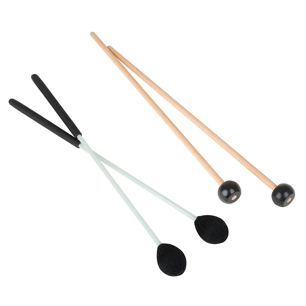 

4 Pcs Marimba Hammer Set Mallets Instrument Drumsticks Rubber Percussion Xylophone
