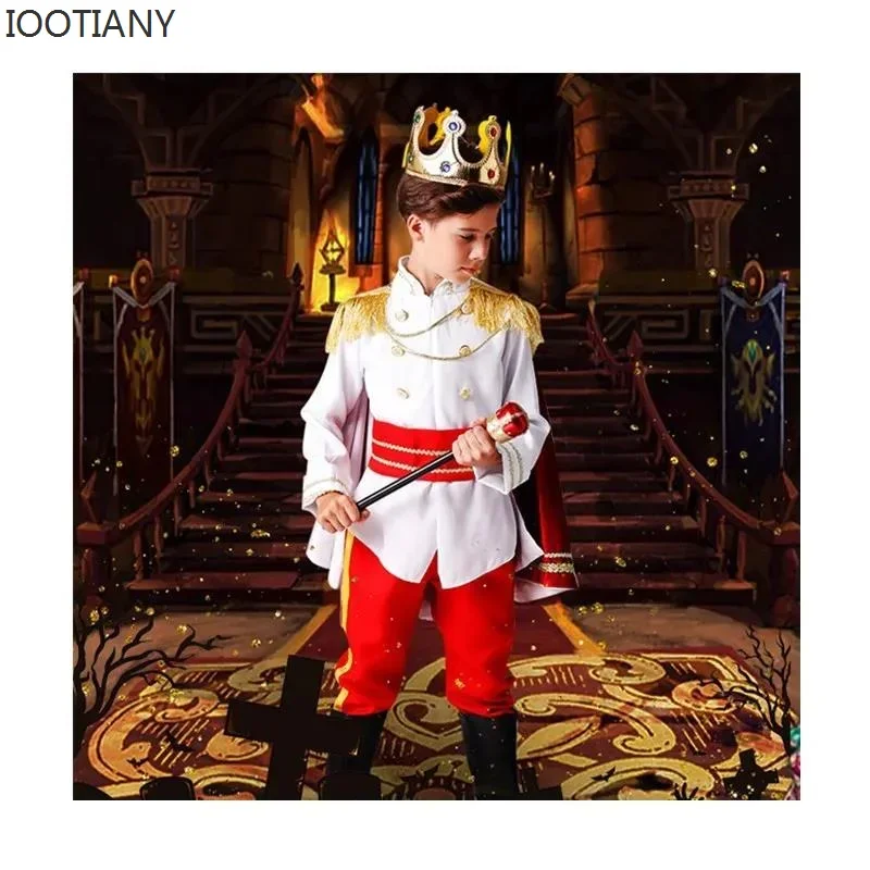 أزياء تنكرية للهالوين الأمير الساحرة التأثيرية حكايات الأمير لعب الأدوار ملابس فانتازيا الأوروبية الملوكية فانك