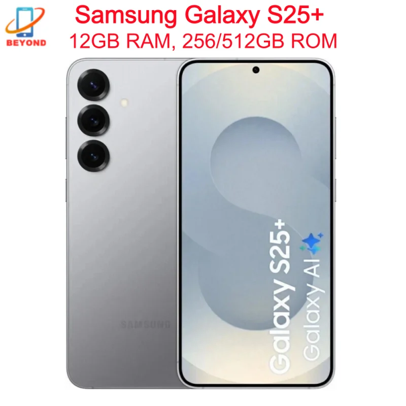 هاتف Samsung Galaxy S25 Plus S25+ 5G S936U S936U1 6.7 بوصة AMOLED ROM 256/512GB RAM 12GB Snapdragon NFC هاتف محمول أصلي غير مقفول AI