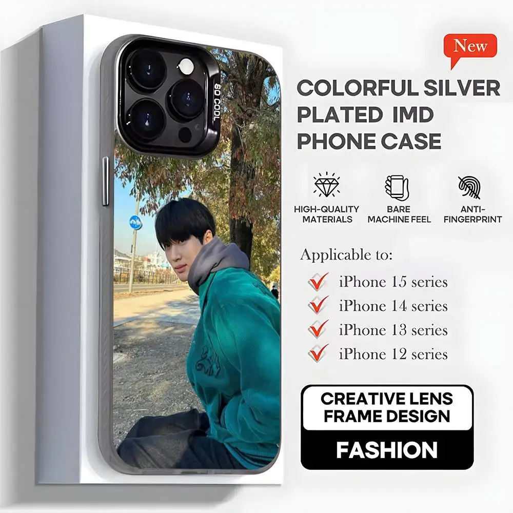 حافظة هاتف l-lovely Runner لهاتف iPhone 16,15,14,13,12,11,Mini,Pro,MAX,plus,غطاء أسود غير لامع مقاوم للصدمات