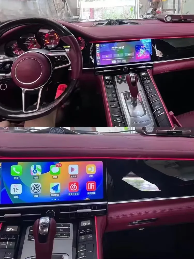 RHD Dual Screen For Porsche Panamera 970 2010-2016 Android 14 Car Radio GPS Multimedia Video Player Carplay Auto Stereo HeadUnit