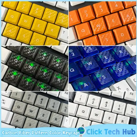 G913 Carbon Fiber Pattern Color Keycaps  For Logitech G913tkl/G813/G815 Pbt Anti Slip Customized Mechanical Keyboard Keycaps