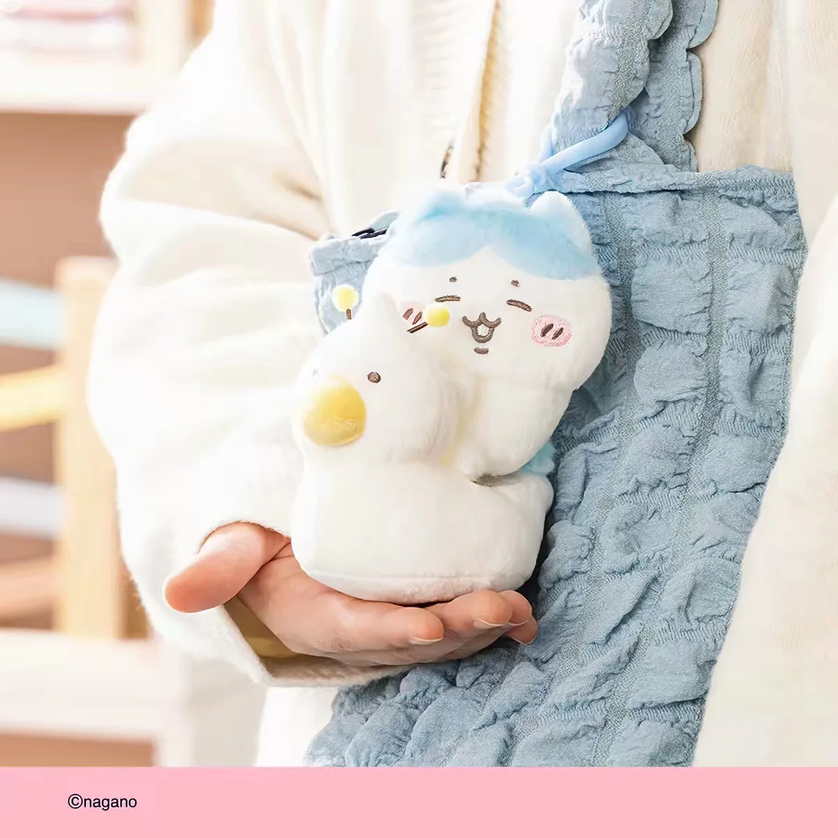 

Плюшевый брелок Chiikawa Hachiware Usagi Kawaii: Мягкая и милая уточка-мультяшка, официальный оригинальный сувенир, подарок