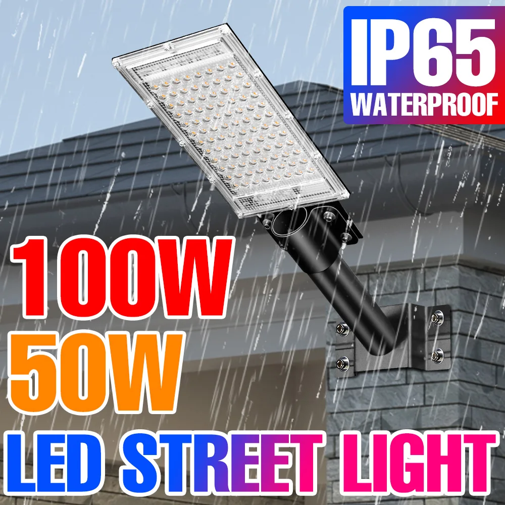 

LED Street Lamp 50W 100W Outdoor Lighting Flood Light Garden Spotlight AC220V Lampe Country House Landscape Street Wall Lantern