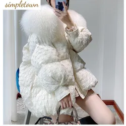 Korean Winter New Big Collar Down Cotton Coat 2023 New Loose and Thickened Cotton Coat Fashion Casual Women's Jacket