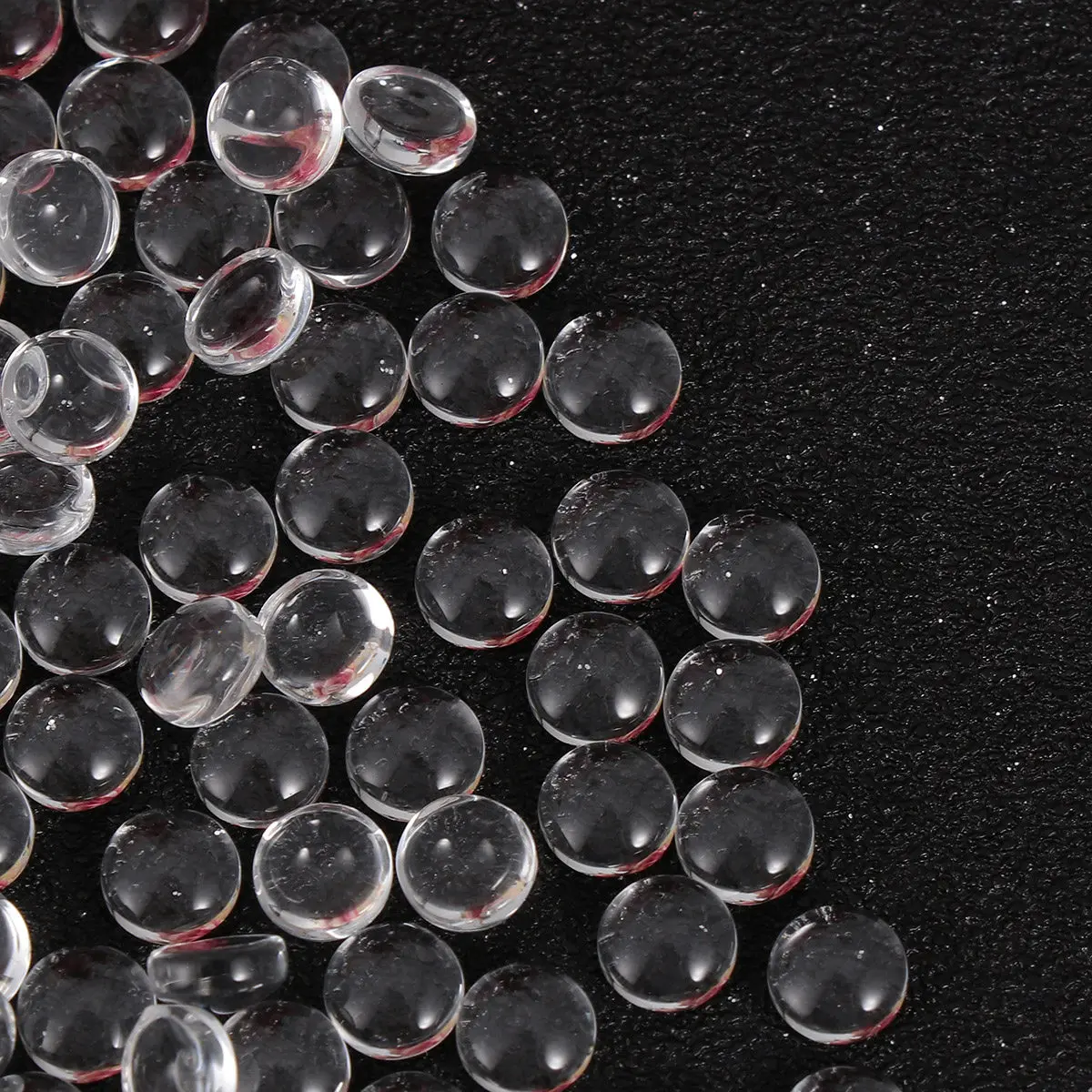 200Pcs Round Glass Patches 6mm Premium Gems Durable DIY Jewelry Material Stickers for Earrings Bracelets Crafts
