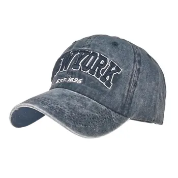 ¡Oferta! Sombrero nuevo para primavera y otoño, gorra de béisbol de tela lavada, letras bordadas de Nueva York