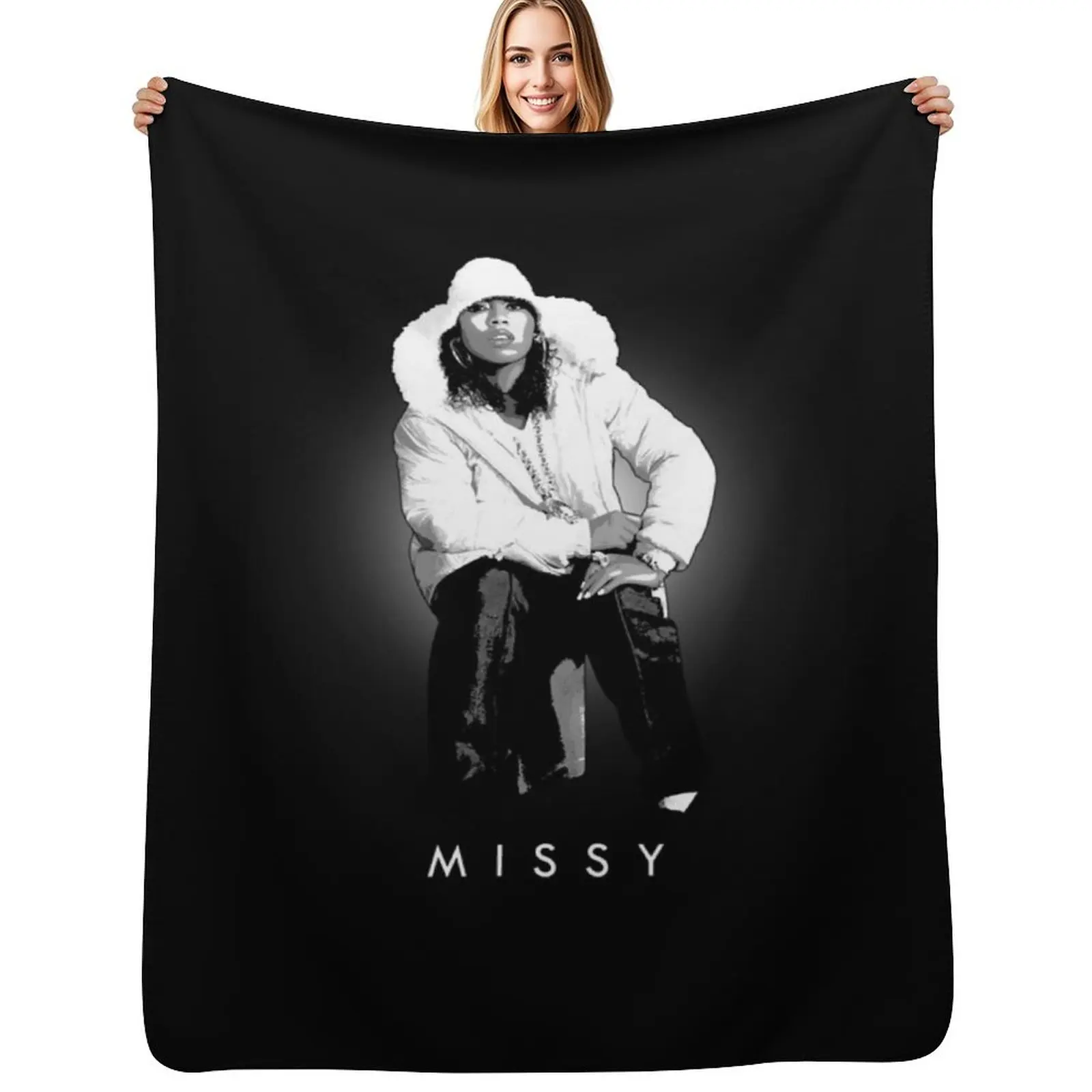 ¡Dios mío! ¡La mejor Missy Elliott de todos los tiempos! Manta de Felpa Suave y Duradera para Uso Diario
