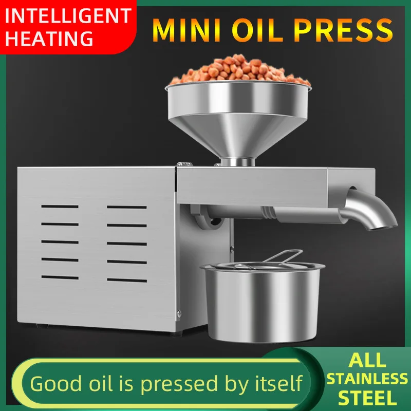 DEAROK-R3 Household Oil Press Stainless Steel Oil Press 820W Small Stainless Steel Oil Pressers 110V/220V