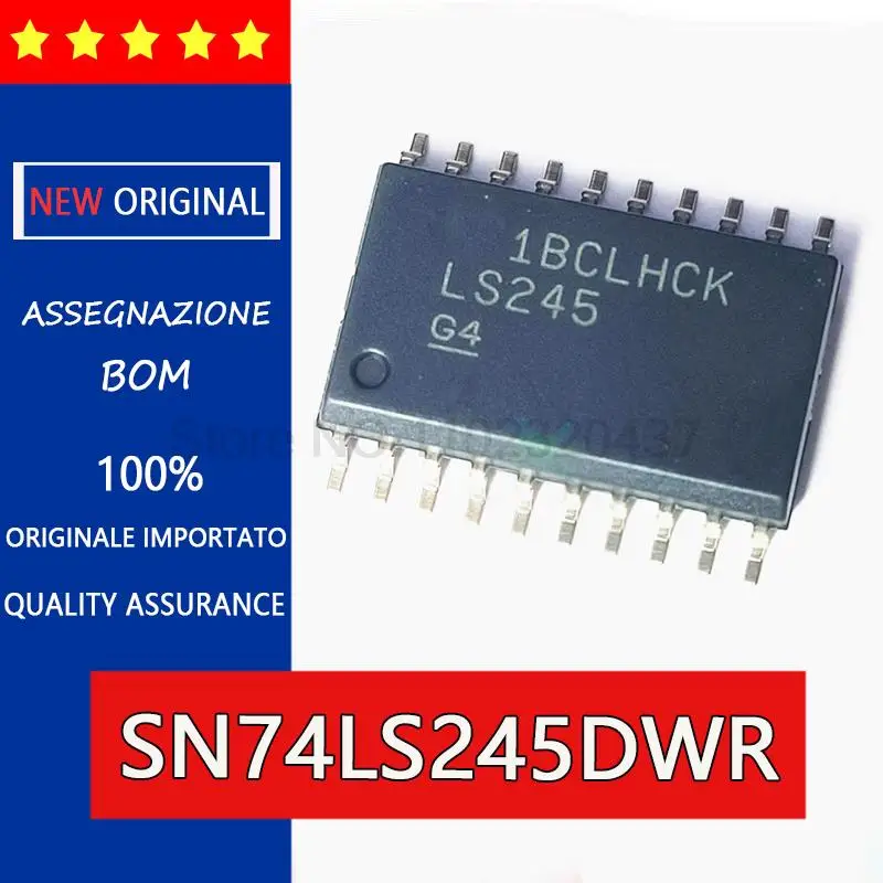 5PCS SN74LS245DWR SN74LS245DW LS245 Transceiver  SOP20 7.2MM wide, logic IC chips